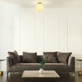 thumbnail image 5 of Globe Electric 1-Light Matte Brass Indoor Semi-Flush Mount Ceiling Light with Opal Glass Shade, 5 of 8