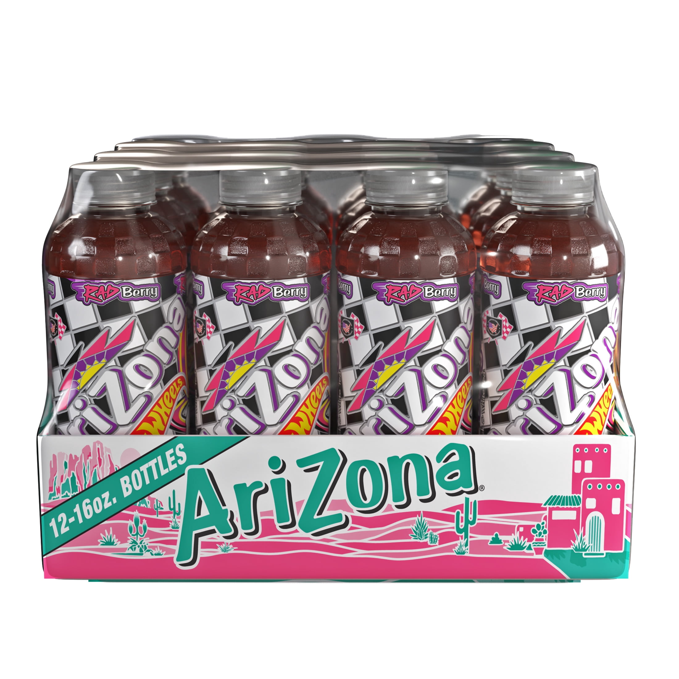 AriZona x Hot Wheels Rad Berry with Black and White Tea - 16 fl oz (Pack of 12)