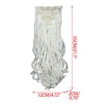 thumbnail image 3 of 22 Inch Clip In Extensions Real Human Hair,Seamless Clip In Hair Extensions Human Hair,White, 3 of 4