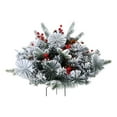 thumbnail image 1 of Arbre de Noël Artificiel de 18 Pouces avec Lumières LED, Arbre de Noël Extérieur à Piles avec Pommes de Pin, Baies Rouges Dorées pour Décoration de Porche et Allée, 1 of 7