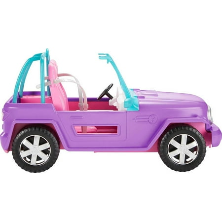 Barbie Toy Car Doll-Sized SUV Purple Off-Road Vehicle with 2 Pink Seats & Treaded Rolling Wheels Exclusive