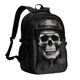 thumbnail image 1 of Balery Black White Hat Skull Mochila con carga USB para hombre y mujer - Mochila impermeable y antirrobo para laptop con puerto USB para viajes, trabajo, 1 of 7