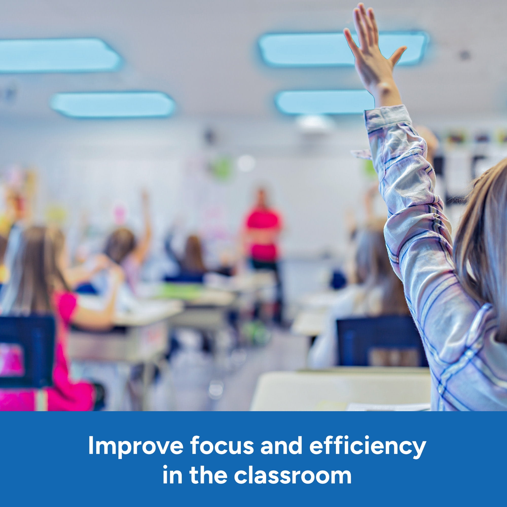 Educational Insights The Original Fluorescent Light Covers 4-Pack Tranquil Blue, Light Filters for Classroom, Lighting Accessories
