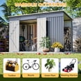 thumbnail image 5 of Jopath 10ft x 4ft Outdoor Metal Storage Shed with Floor Frame and Lockable Door for Garden, Lawn Gray, 5 of 9