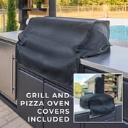 Backyard Discovery Fusion Flame 2 Galvanized Steel Outdoor Kitchen, Grill, Pizza Oven