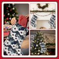 thumbnail image 7 of Sikiie Floral Flowers Blue Christmas Stockings,18 Inches Christmas Stockings Xmas Hanging Stockings for Family Christmas Decorations & Gifts, 7 of 7
