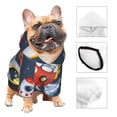 thumbnail image 3 of Fotbe Astronaut And Space Sudadera con Estampado para Perros Pequeños – Suéter con Capucha para Mascotas, Tela Suave de Forro Polar con Bolsillo-X-Large, 3 of 7