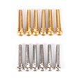thumbnail image 2 of 6 Pcs/lot Guitar Strings Nail Metal Acoustic Bridge Pins Brass Fixed Cone String nut Nails silver, 2 of 6