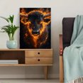 thumbnail image 5 of Qisvanset 12x16 Inch Framed Canvas Wall Art Fiery Bull Majestic Animal Bold Statement Ranch Living Room Wall Art, 5 of 8