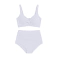 thumbnail image 4 of WERYOUNG Women's Tankini Swimsuit With Bow Bikini Top And High Split Bottom Two Piece Swimwear Water Sports Breathable Beachwear, 4 of 4