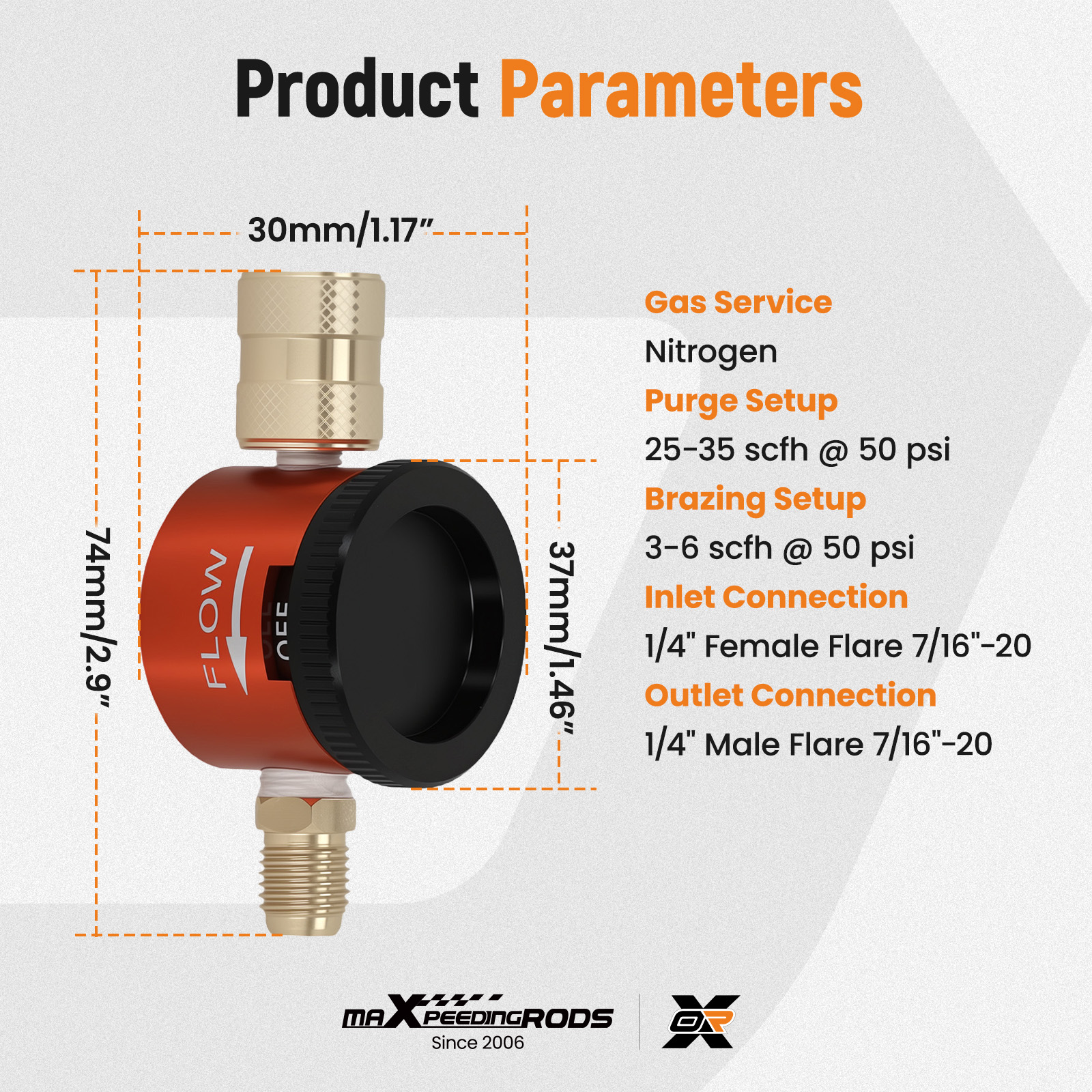 maXpeedingrods Nitrogen Purge Regulaor Tool, HVAC Purge Nitrogen Flow Regulator, Nitrogen Purge Tool