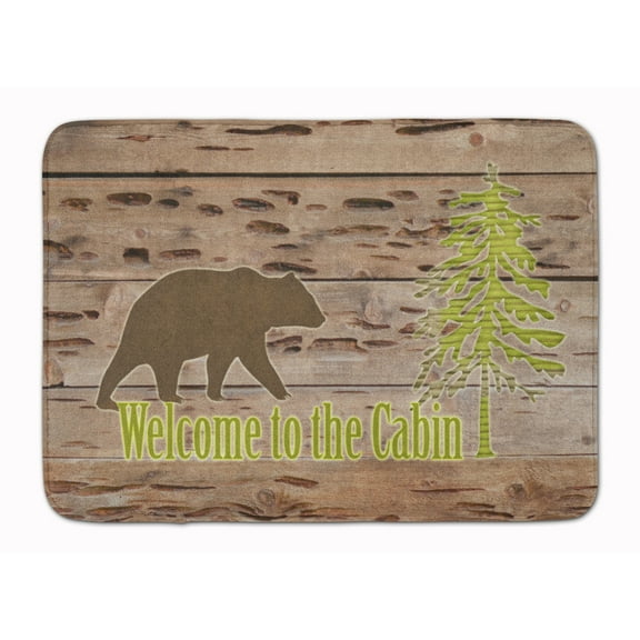 Carolines Treasures SB3081RUG Welcome to the Cabin Machine Washable Memory Foam Mat 19 X 27" multicolor