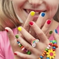 thumbnail image 4 of 1 Box Adjustable Rings Little Girl Rings Cartoon Decorative Rings Toddler Rings, 4 of 8