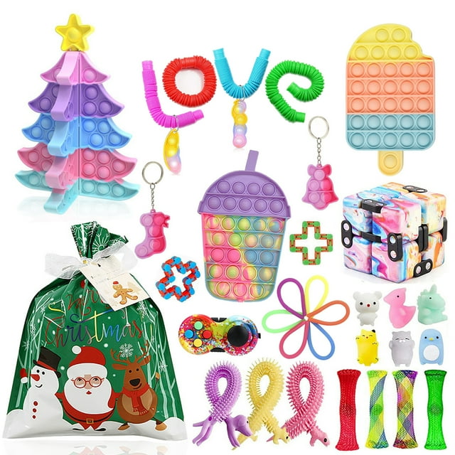 goowrom Christmas Decompression Toys Kit, Stress Relief Squeezing Board Game
