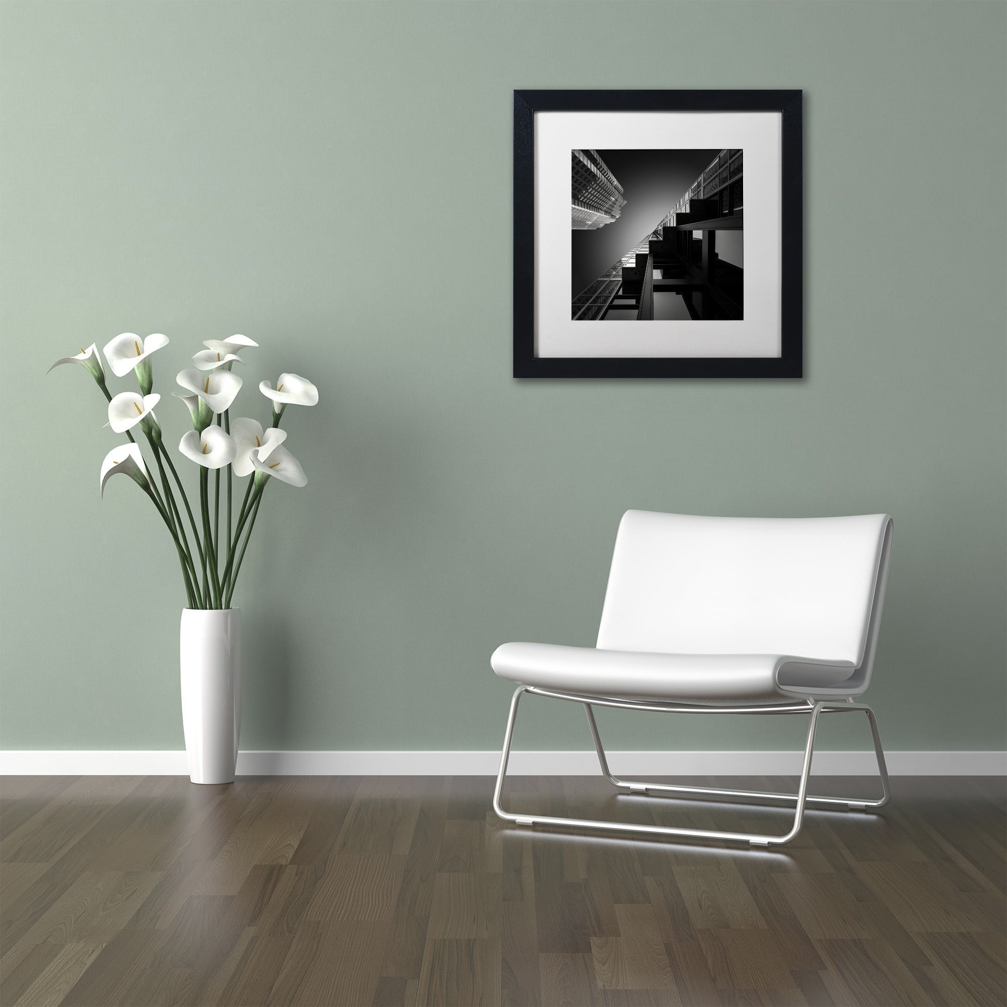 Trademark Fine Art "Six Steps" Canvas Art by Dave MacVicar, White Matte, Black Frame