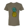 thumbnail image 2 of Wild Bobby, Trendy Tropical Pineapple, Fashion, Men Premium Tri Blend Tee, Military Green, X-Large, 2 of 4