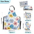thumbnail image 3 of Fresh Colorful Flowers Apron Set with Oven Mitts Pot Holders Set of 5 Kitchen Stuff Accessories, 3 of 6