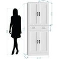 thumbnail image 2 of DIYART White Kitchen Pantry Cabinet, 71" Tall Kitchen Storage Cabinet with doors and Drawer, 2 of 6