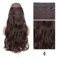 thumbnail image 3 of Extensiones de cabello sintético sin clip AZQUEEN, negro, rubio, largo, liso, con alambre de pescado secreto, postizo resistente al calor para mujer, 3 of 5