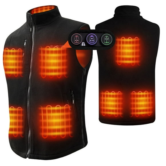 ARRIS Men's Women's Fleece Heated Vest with Battery Pack Adjustable Size