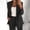 *Black, variant on ClodeEU Women's Open Front Blazer Jacket, Casual Long Sleeve Workwear Blazer, Loose Fit Solid Color Office Outwear Black,Womens Plus L