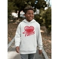 thumbnail image 2 of Pure Passion Emoji - Bold Heart Graphic Youth's Hoodie, 2 of 4