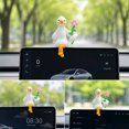 thumbnail image 4 of Cute White Duck Car Dashboard Ornament Resin Figurine Auto Center Console Screen Decor, Adorable Vehicle Interior Desktop Display Decoration, 4 of 8