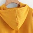 thumbnail image 6 of Outfmvch hoodies for women Long Sleeve Drawstring Crop Sweatshirt Crop Hoodie Pullover womens tops crop tops Yellow, 6 of 9