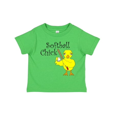 

Inktastic Softball Chick Text Gift Toddler Toddler Girl T-Shirt