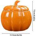 thumbnail image 4 of Pumpkin Cookie Jar: Sealed Ceramic Container, Autumn Candy Storage, Christmas Decoration Accessory, Thanksgiving Kitchen, Glaze Accelerated Air Canister,S, 4 of 9