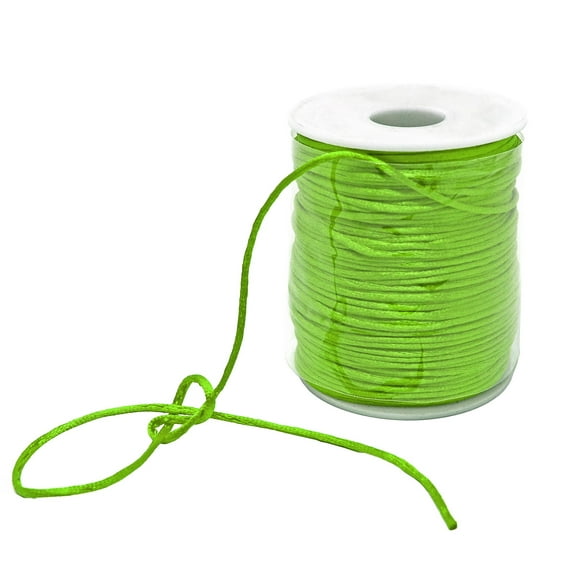 2Mm Hand-Woven Red Rope, Color Number 18/ 2mm X 100 Yards Satin Rattail Nylon Macrame Kumihimo String