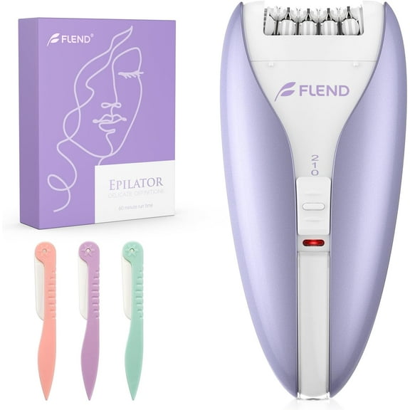 Flend Epilator, Silent Epilator for Women, 2 Speed Setting Facial Epilator Smooth Glide Epilator for Women Face Epilator, Facial Hair Removal Epilators Hair Remover for Women Face Legs Bikini Arms