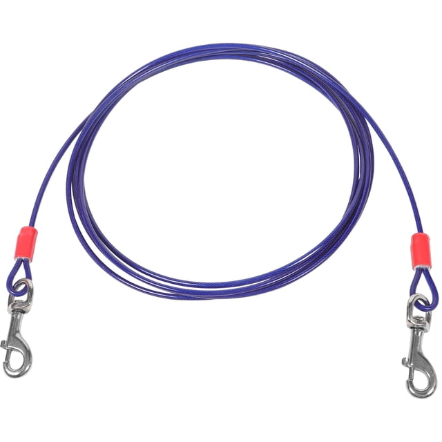 Dog Tie Out Cable Camping Dog Tether Portable Dog Leash Hooks Dog Tether for Travel Use