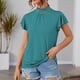 thumbnail image 1 of Fiudx Ofertas Flash Del Día Solo En Línea Blusa de Manga Corta con Volantes Sólidos, Informal, Cómoda Ya La Moda para Mujer, 1 of 4