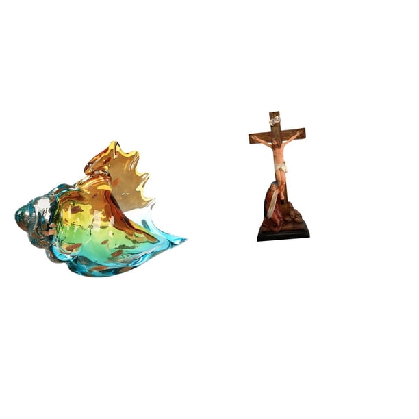 Figura De Caracola De Cristal, Animal Marino, Arte Decorativo, Artesanía, Estatua, Adorno Y Escultura De Jesús, Estatua Decorativa De La Santa Madre María, Religiosa, Católica, Para El