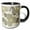 Black/White, variant on 3drose, Gray White N Muted Lime, 11oz Mug