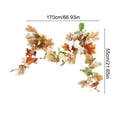 thumbnail image 3 of ChicYu Artificial Fall Maple Leaf Garland with Lights, Pumpkin Berry Vine for Mantel, 170cm LED Lighted Autumn Garland, Home Decor for Thanksgiving Party, Guirnalda de Otoño con Luces, 3 of 6