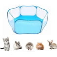 thumbnail image 2 of Nvzi Pet Playpen for Small Animals Portable Pop Open Tent Breathable Mesh Fence Outdoor/Indoor - Blue (Blue), 2 of 5