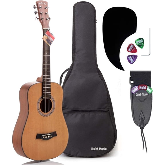 Pre-Owned Hola! Music Acoustic Guitar Bundle for Beginners and Kids - 3/4 Size (36") Guitars - "Natural"