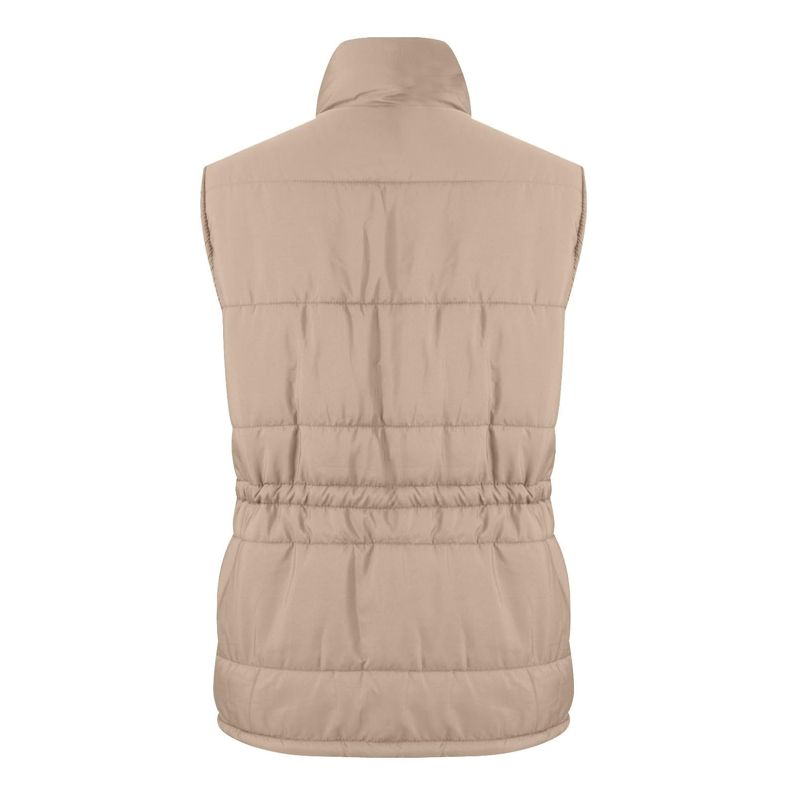Zedker Women's Puffer Vest Hooded Running Vests Slim Fit Fleece Sleeveless Lightweight Jacket Fall Winter
