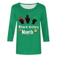 thumbnail image 5 of RKSTN Blouses pour Femmes T-Shirts de Mode Décontractés Col Rond Manches 3/4 T-Shirt Ample Blouses pour Femmes Habillées Décontractées, 5 of 5
