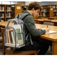 thumbnail image 6 of Clear Backpack, Stadium Approved Transparent Bookbag with 4 Pockets, Heavy Duty See Through Backpack for School Work Travel Concerts, 6 of 9