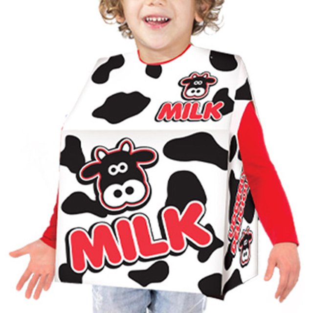 Disfraz de caja de cartón de leche, ropa, disfraz de cosplay para actuación en el escenario, juego de rol Para niños
