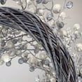 thumbnail image 5 of 24 Inch Winter Front Door Wreath Pearl White and Silver Berry Christmas Wreath Metallic Effect Winter Berry Wreath for Front Door Wall Window Hanging Christmas Decoration Home Decor, 5 of 7
