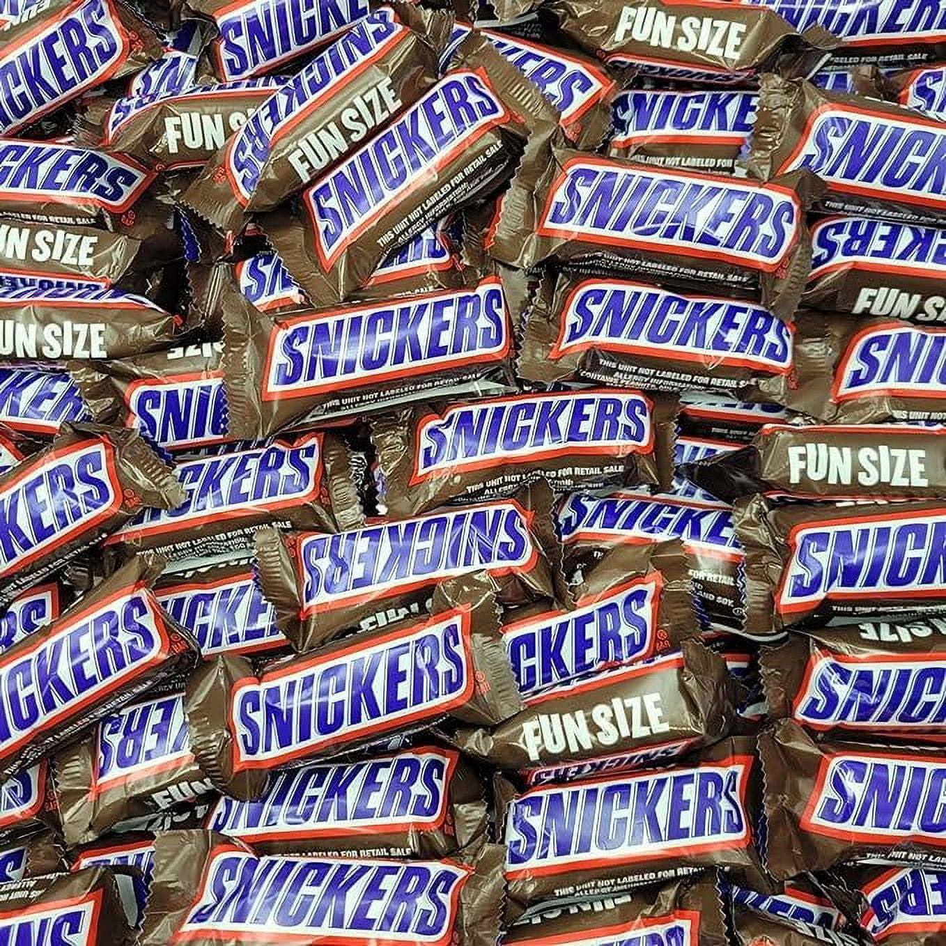 Snickerss Fun Size Candy Bars, Individually Wrapped, Bulk Candy of 70 CT - Chocolate Candy Bars Father’s Day Gift,