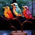 thumbnail image 2 of Wosthever Adornos de pájaros en rama decoración del hogar con estilo único Adornos de escritorio de pájaros en rama opción de regalo Decoración del hogar 5 pájaros, 2 of 6