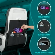 1 Pack Air Travel Tray Table Cover with Pocket, Plane essentials for Travel, Airplane Accessories Must-Haves for Train and Flying Supplies, Airplane Seat Storage Back Organizer