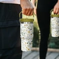 thumbnail image 6 of 30 oz Leakproof Insulated Tumbler with Straw & Lid - Stainless Steel Vacuum Travel Mug, Water Bottle with Floral Design (Watercolor Bouquet), 6 of 6