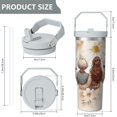 thumbnail image 5 of 1pc Expectant mother 30oz Tumbler with Straw & Handle - Insulated Stainless Steel Cup | Holiday Gift for Man Women (Christmas, Valentine's, Birthday), 5 of 7