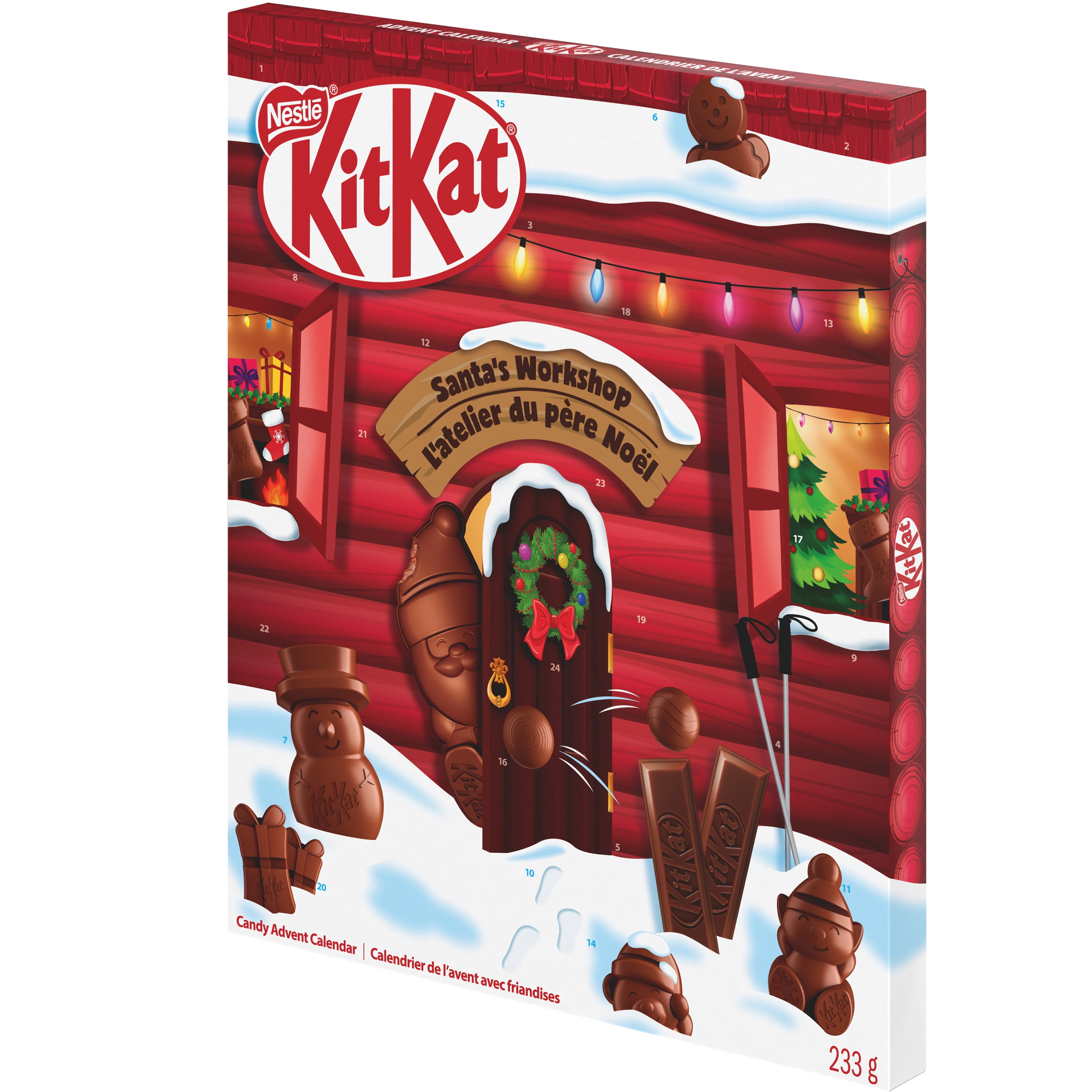 Kitkat Santa's Workshop Advent Calendar, With KITKAT Christmas Chocolates, 233 g